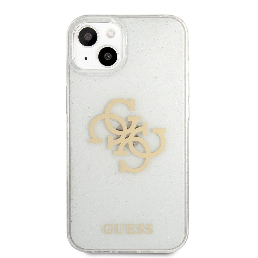 GUHCP13SPCUGL4GTR Guess TPU Big 4G Full Glitter Case for iPhone 13 Mini Transparent hind ja info | Telefonide kaitsekaaned ja -ümbrised | hansapost.ee