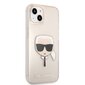 KLHCP13SKHTUGLGO Karl Lagerfeld TPU Full Glitter Karl Head Case for iPhone 13 mini Gold hind ja info | Telefonide kaitsekaaned ja -ümbrised | hansapost.ee