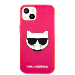 KLHCP13SCHTRP Karl Lagerfeld TPU Choupette Head Case for iPhone 13 mini Fluo Pink hind ja info | Telefonide kaitsekaaned ja -ümbrised | hansapost.ee