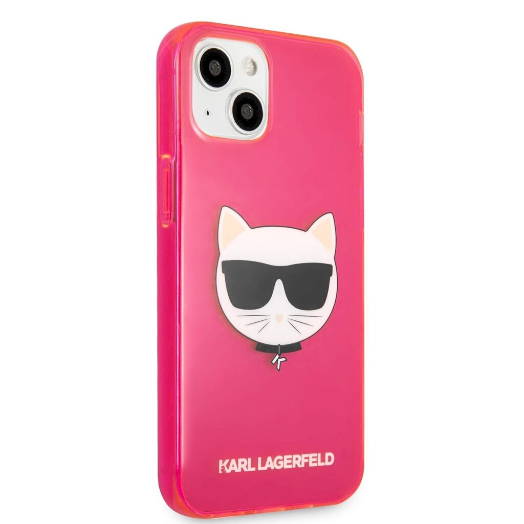 KLHCP13SCHTRP Karl Lagerfeld TPU Choupette Head Case for iPhone 13 mini Fluo Pink hind ja info | Telefonide kaitsekaaned ja -ümbrised | hansapost.ee