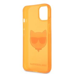 KLHCP13SCHTRO Karl Lagerfeld TPU Choupette Head Case for iPhone 13 mini Fluo Orange hind ja info | Telefonide kaitsekaaned ja -ümbrised | hansapost.ee