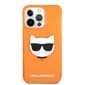 KLHCP13XCHTRO Karl Lagerfeld TPU Choupette Head Case for iPhone 13 Pro Max Fluo Orange hind ja info | Telefonide kaitsekaaned ja -ümbrised | hansapost.ee