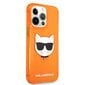 KLHCP13XCHTRO Karl Lagerfeld TPU Choupette Head Case for iPhone 13 Pro Max Fluo Orange hind ja info | Telefonide kaitsekaaned ja -ümbrised | hansapost.ee