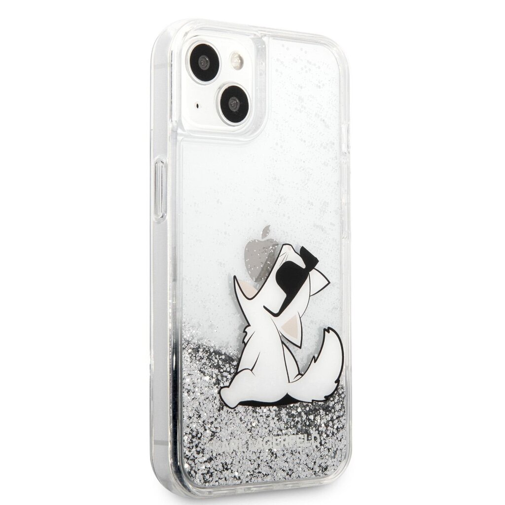 Чехол KLHCP13SGCFS Karl Lagerfeld Liquid Glitter Choupette Eat Case for  iPhone 13 mini Silver цена | hansapost.ee