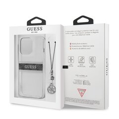 GUHCP13LKB4GGR Guess PU/TPU 4G Grey Stripe Case for iPhone 13 Pro Transparent hind ja info | Telefonide kaitsekaaned ja -ümbrised | hansapost.ee