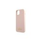 Guess case for iPhone 13 6,1" GUHMP13MLSLMGLP light pink hard case Silicone Script Gold Logo Magsafe hind ja info | Telefonide kaitsekaaned ja -ümbrised | hansapost.ee