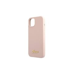 Чехол Guess для iPhone 13 Pro Max 6,7" GUHMP13XLSLMGLP light pink hard case Silicone Script Gold Logo Magsafe цена и информация | Чехлы для телефонов | hansapost.ee