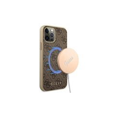 Чехол Guess для iPhone 13 6,1" GUHMP13MG4GB brown hard case 4G Collection Magsafe цена и информация | Чехлы для телефонов | hansapost.ee