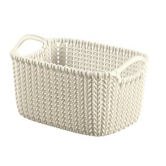 Korv kootud Curver KNIT, 25x17,5x14 cm, valge hind ja info | Hoiukastid ja korvid | hansapost.ee