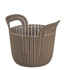 Korv kootud Curver KNIT, 23x19x19 cm, pruun hind ja info | Hoiukastid ja korvid | hansapost.ee