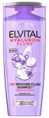 Увлажняющий шампунь для волос Elvital Hyaluron Plump 72 ч, 400 мл цена и информация | Шампуни | hansapost.ee