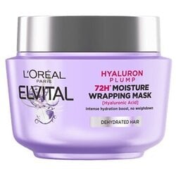 Niisutav juuksemask Elvital Hyaluron Plump 72 h, 300 ml hind ja info | Juuksemaskid, õlid ja seerumid | hansapost.ee