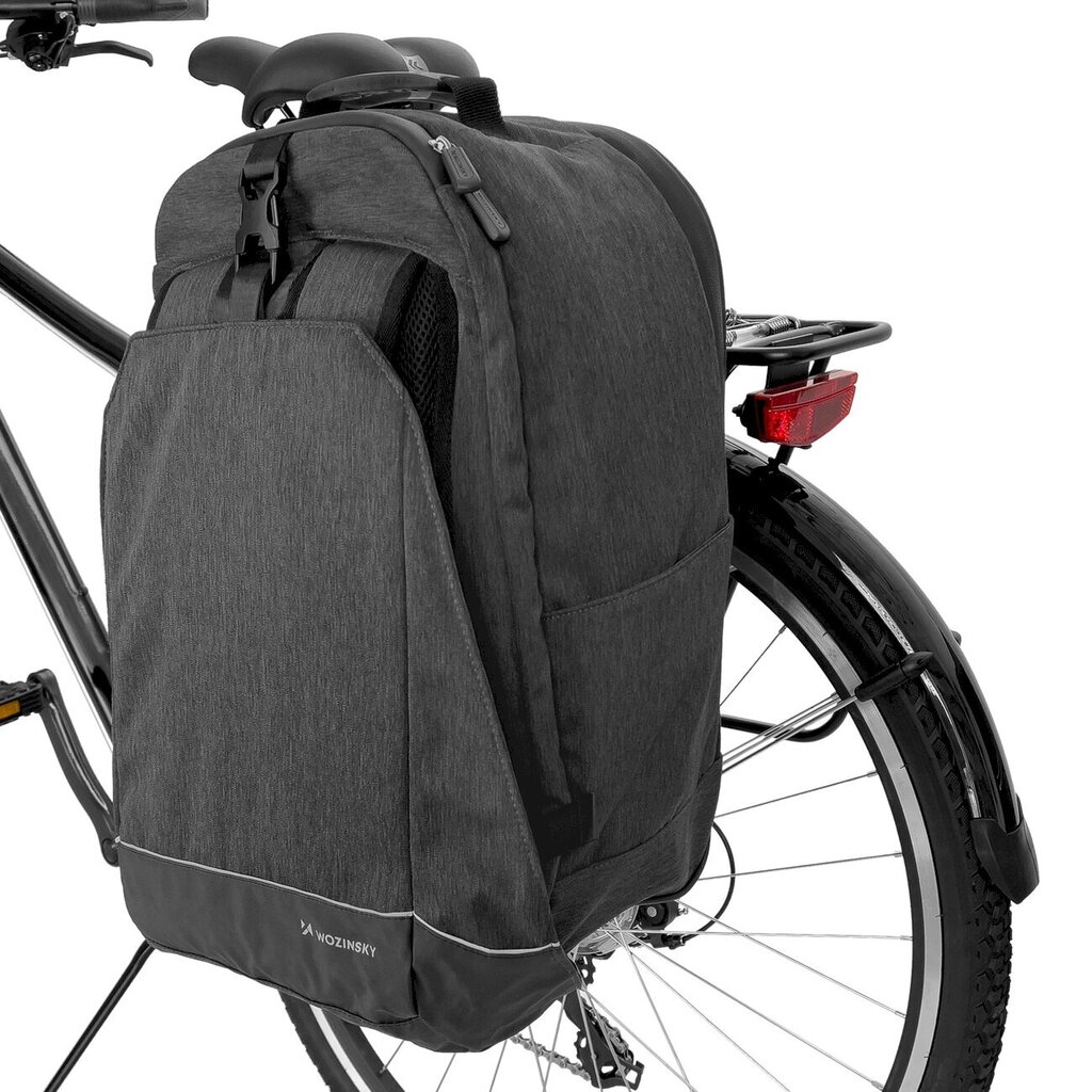 Wozinsky jalgratta pagasiruumi kott seljakott 2in1 40l must (WBB33BK) hind ja info | Õlakotid ja vöökotid meestele | hansapost.ee