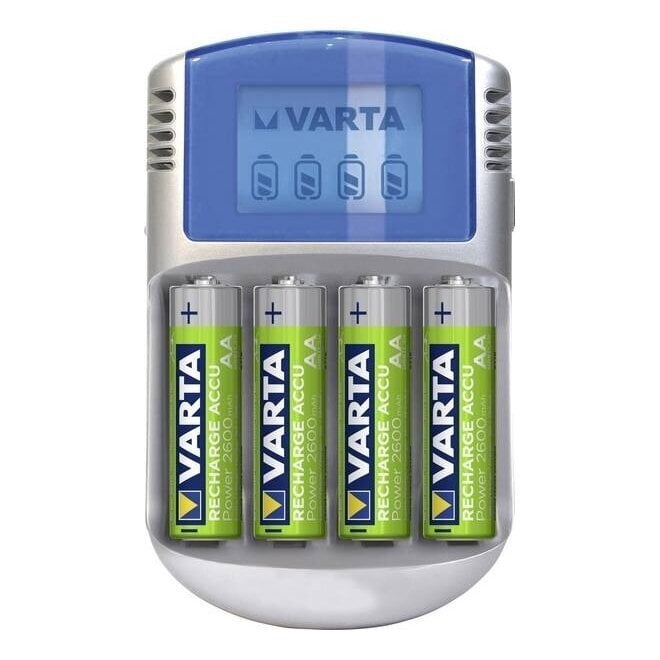 LCD laadija 4 AA akuga 2600mAh Varta 57070 hind ja info | Akupatareide laadijad | hansapost.ee