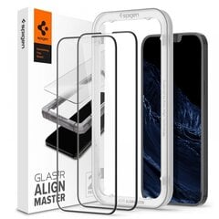 Spigen ALM Glass FC Защитное стекло для iPhone 13 Pro Max и iPhone 14 Plus, 2 шт. цена и информация | Защитные пленки для телефонов | hansapost.ee