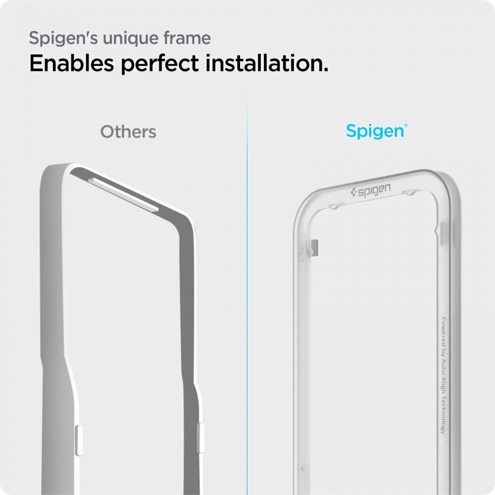 Spigen ALM Glass FC iPhone 13 Pro Max ja iPhone 14 Plus ekraanikaitse, 2 tk. hind ja info | Ekraani kaitseklaasid ja kaitsekiled | hansapost.ee