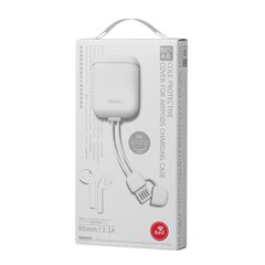 Remax AirPods Case Silica Gel Protector for Airpods 1/2 + USB Lightning cable / hook black hind ja info | Kõrvaklapid | hansapost.ee