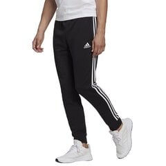Мужские спортивные штаны Adidas Essentials Tapered Cuff 3 Stripes M GK8831, черные цена и информация | Мужская спортивная одежда | hansapost.ee
