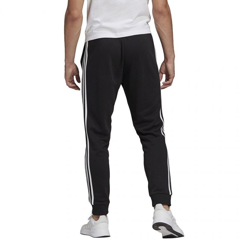 Meeste spordipüksid Adidas Essentials Tapered Cuff 3 Stripes M GK8831, must цена и информация | Spordiriided meestele | hansapost.ee