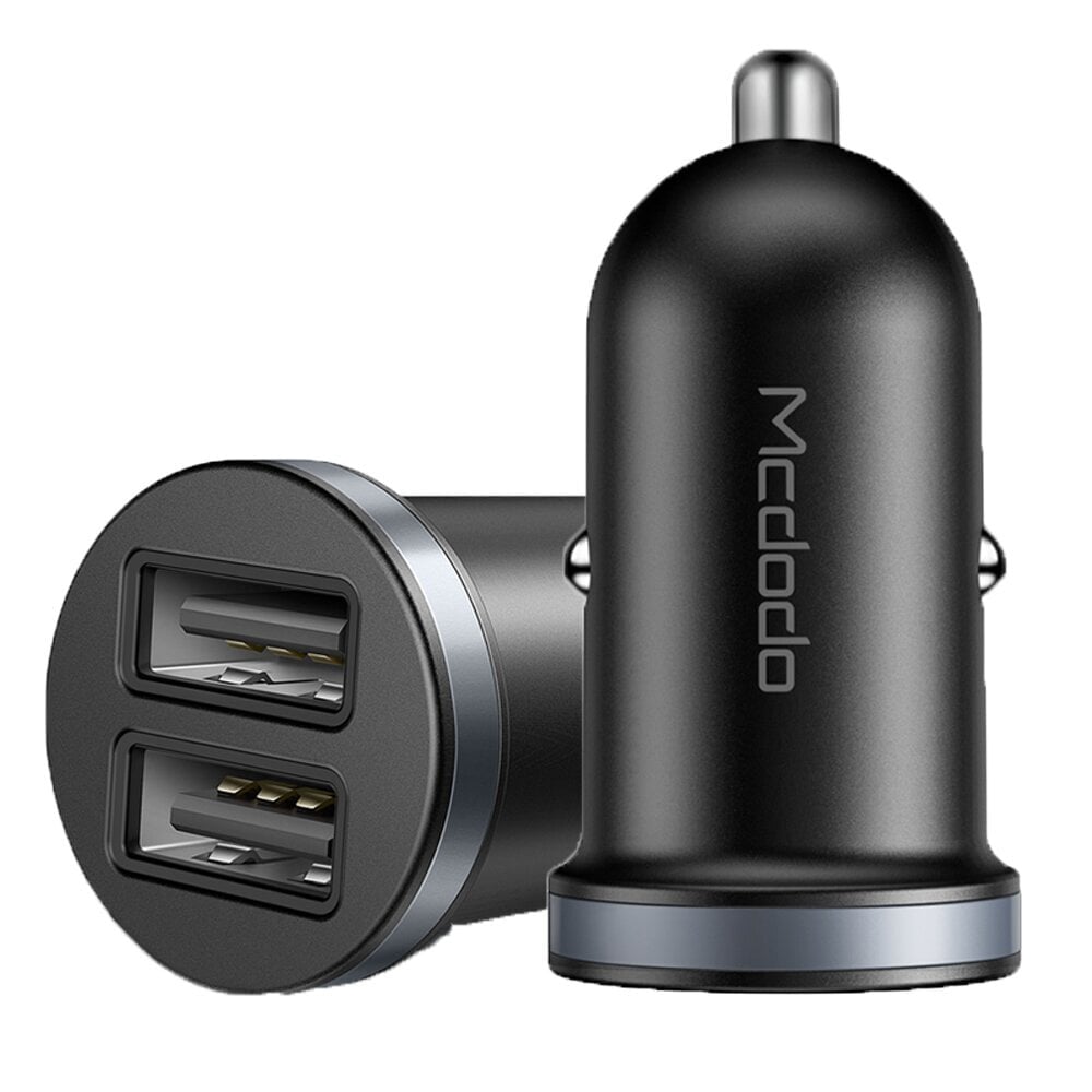 Mcdodo autolaadija Cuttlefish 2x USB must 2.4A CC-6601 цена и информация | Auto elektritarvikud | hansapost.ee