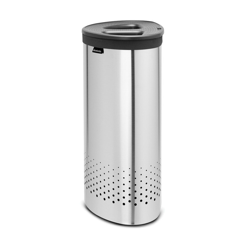 Pesukorv jaotusega, 55L Matt Steel/Dark Grey lid цена и информация | Vannitoa aksessuaarid | hansapost.ee