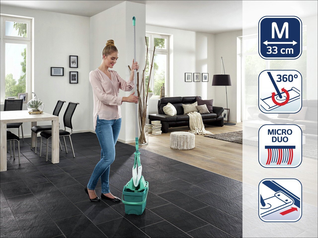 Põrandapesija komplekt Leifheit Combi M hind ja info | Puhastustarvikud | hansapost.ee