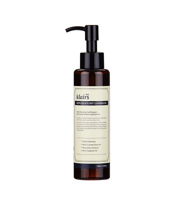 Hüdrofiilne õli baasil meigieemaldaja Klairs Gentle Black Deep Cleansing Oil 150ml hind ja info | Näopuhastusvahendid | hansapost.ee