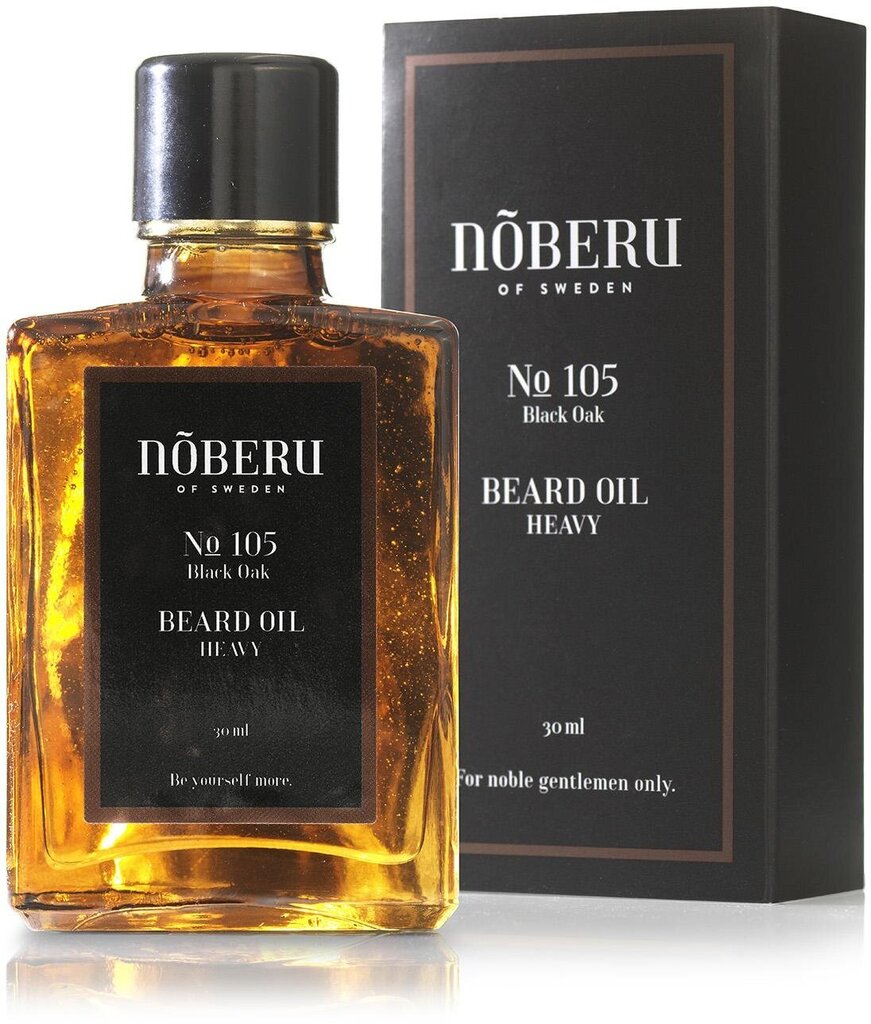 Toitev habemeõli Noberu No 105 Beard Oil Heavy Black Oak, 30 ml hind ja info | Raseerimisvahendid | hansapost.ee