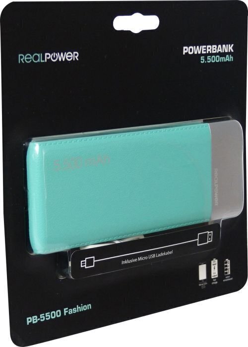 Realpower PB-5500, 5500 mAh hind ja info | Akupangad | hansapost.ee