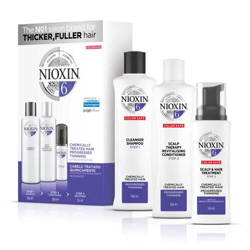 Juuksehoolduskomplekt Nioxin System 6: šampoon 150 ml + palsam 150 + seerum peanahale 40 ml цена и информация | Šampoonid | hansapost.ee