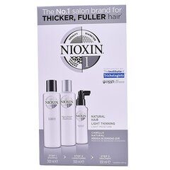 Набор для укрепления волос Nioxin Hair System 1: шампунь 300 мл + кондиционер 300 мл + серум 100 мл цена и информация | Шампуни | hansapost.ee
