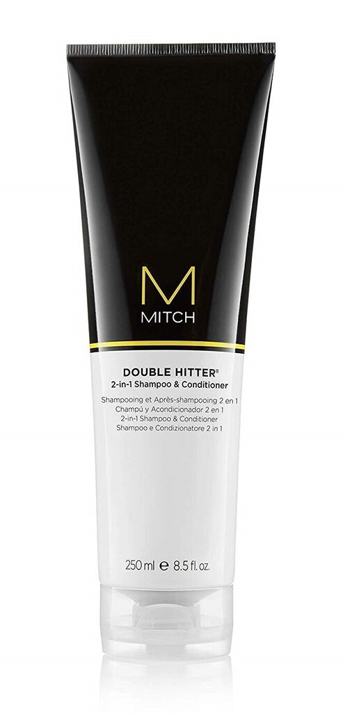 Juuste šampoon ja palsam meestele Paul Mitchell Mitch Double Hitter 2-in-1 250 ml цена и информация | Šampoonid | hansapost.ee