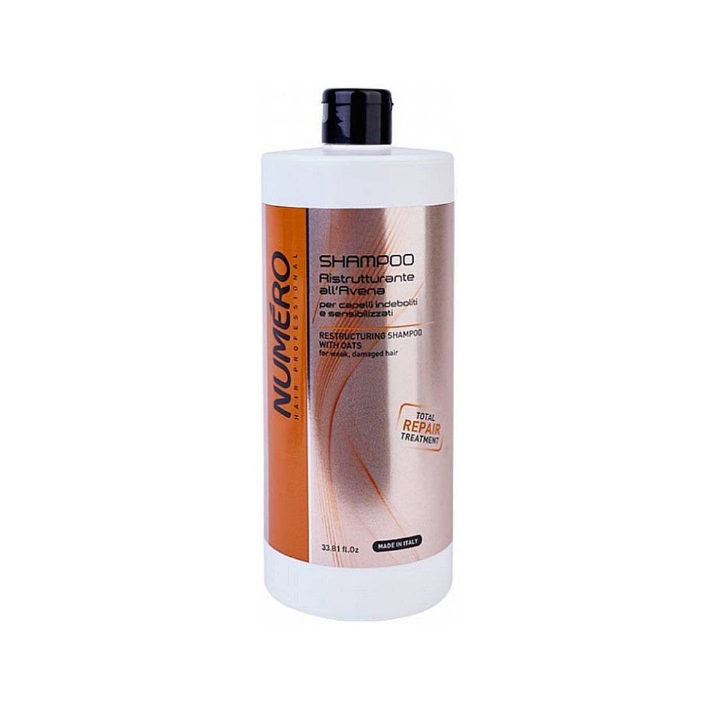 Taastav šampoon kaeraekstraktiga Brelil Numero Restructuring Shampoo With Oats, 1000 ml цена и информация | Šampoonid | hansapost.ee