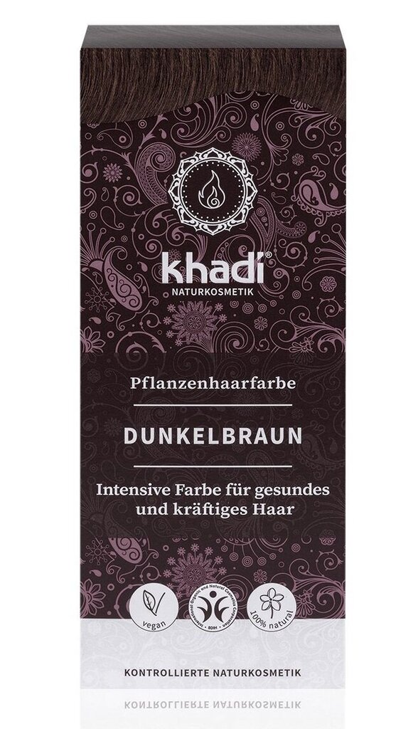 Looduslik juuksevärv Khadi 100 g, tumepruun цена и информация | Juuksevärvid | hansapost.ee