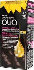 Стойкая краска для волос на масляной основе без аммиака Garnier Olia 4.0 Dark Brown цена и информация | Краска для волос | hansapost.ee