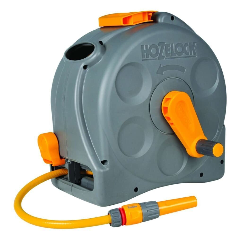 Hozelock iseseisev/seina voolikupool, 25 m voolik, "Compact Reel" price and information | Niisutussüsteemid, kastmisvoolikud ja kastekannud | hansapost.ee