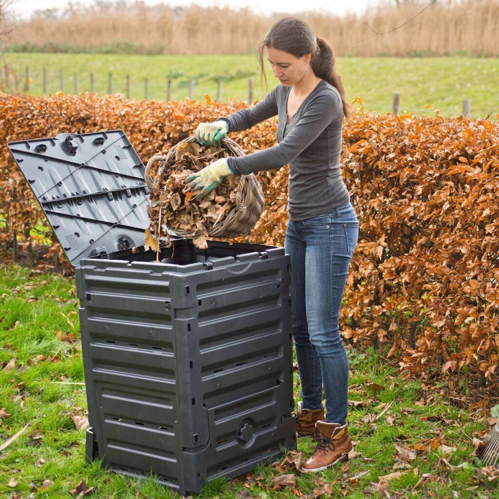 Nature kompostikast 300 l, must цена и информация | Prügikonteinerid ja kompostrid | hansapost.ee