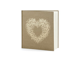 Книга для пожеланий гостей Heart, 22 листа, коричневая цена и информация | Праздничные декорации | hansapost.ee