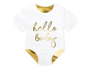 Vormitud salvrätikud Hello Baby (20 tk/15,5x16 cm) hind ja info | Peokaunistused ja dekoratsioonid | hansapost.ee