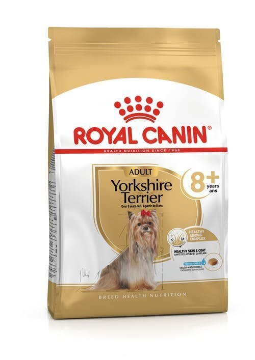Täiskasvanud Yorkshire terjerid Royal Canin Yorkshire Terrier 8+, 1,5 kg hind ja info | Koerte kuivtoit ja krõbinad | hansapost.ee