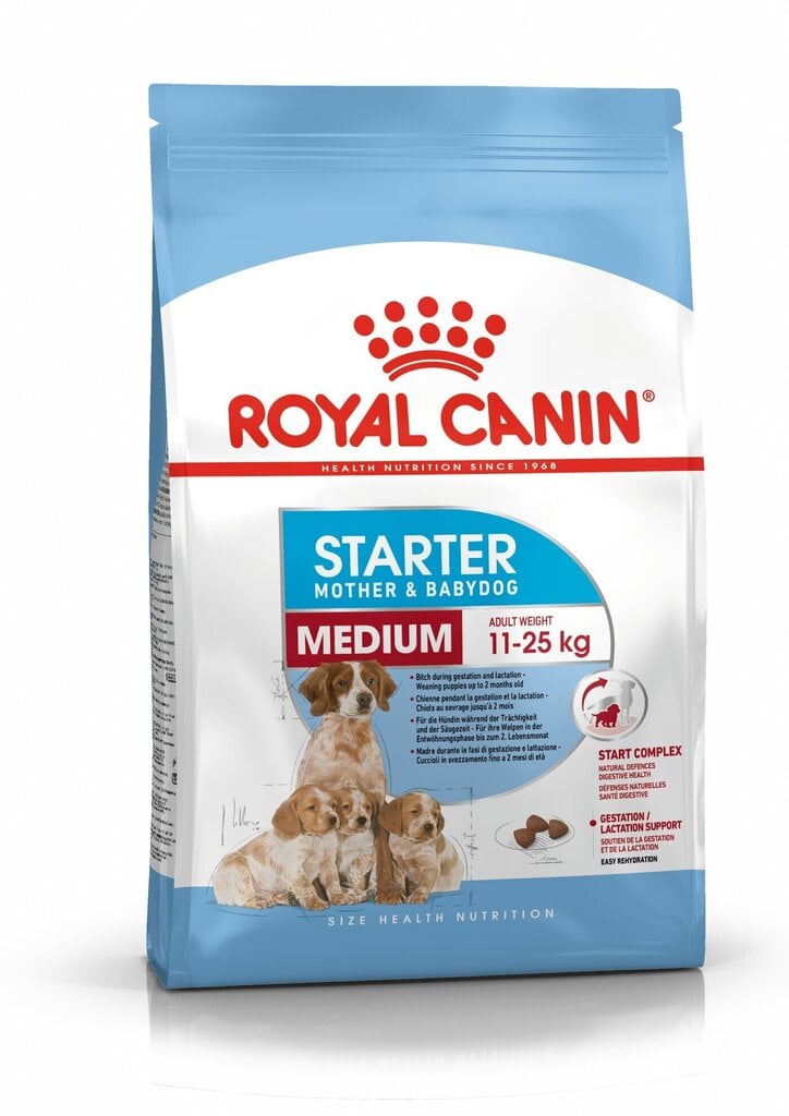 ROYAL CANIN emased ja nende kutsikad Medium starter, 4 kg hind ja info | Koerte kuivtoit ja krõbinad | hansapost.ee