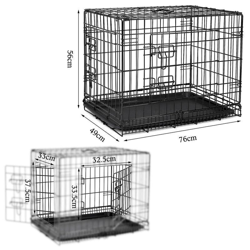 Kahe uksega koerapuur, suurus L, 76 x 49 x 56 cm цена и информация | Transpordipuurid, -kotid ja aedikud | hansapost.ee