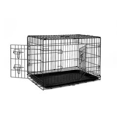 Kahe uksega koerapuur, suurus L, 76 x 49 x 56 cm price and information | Transpordipuurid, -kotid ja aedikud | hansapost.ee