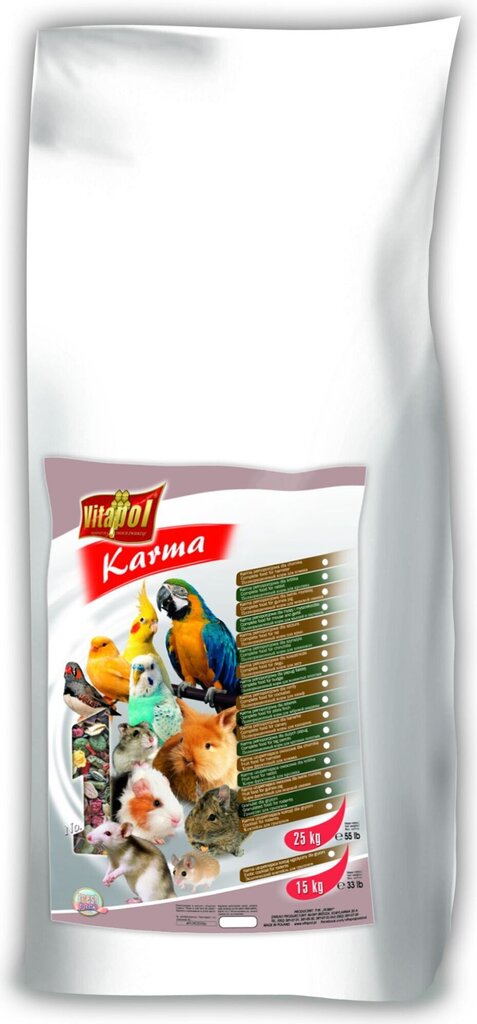 Vitapol Sööt suurtele papagoidele, 20kg hind ja info | Toit lindudele | hansapost.ee