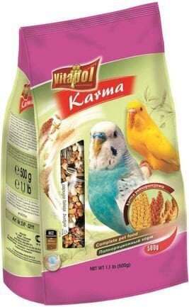 Vitapol täistoit zebra finch‘ile ja eksootilistele lindudele 500g hind ja info | Toit lindudele | hansapost.ee