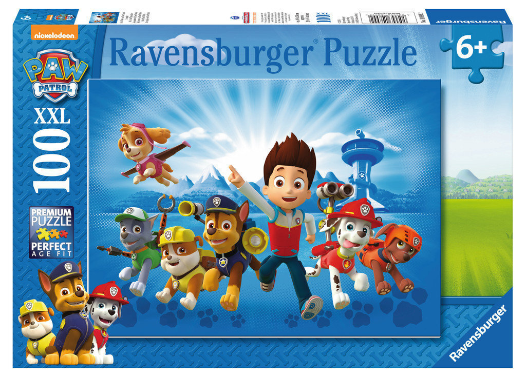 RAVENSBURGER pusle Paw Patrol 100tk, 108992 hind ja info | Pusled lastele ja täiskasvanutele | hansapost.ee