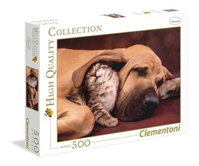 Головоломка Clementoni High Quality Collectin Cuddles (Собака с котенком), 35020, 500 d. цена и информация | Пазлы | hansapost.ee