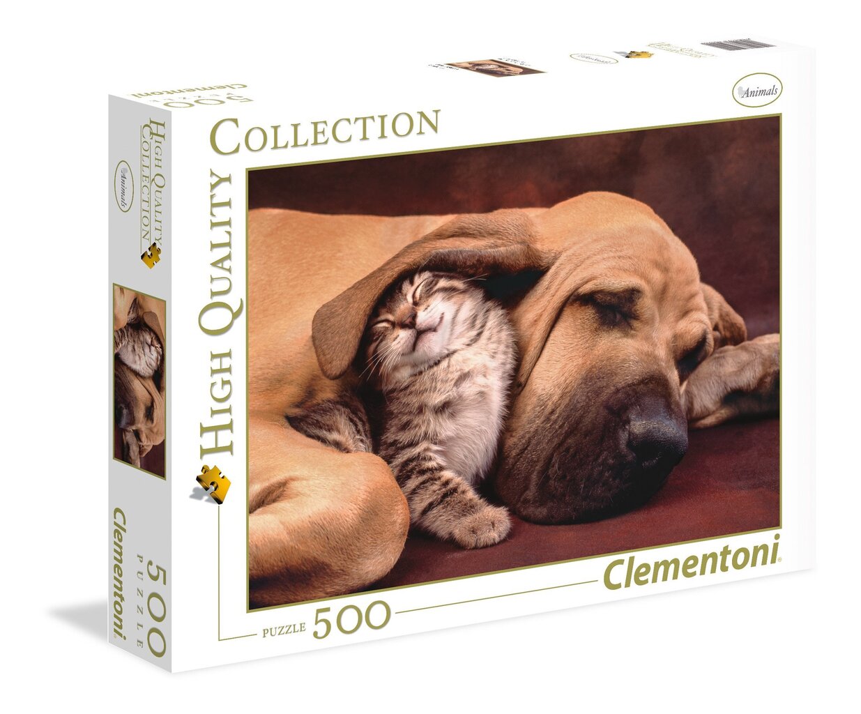Pusle Clementoni High Quality Collectin Cuddles (Koer kassipojaga), 35020, 500 tk цена и информация | Pusled lastele ja täiskasvanutele | hansapost.ee