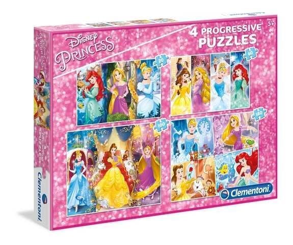 Pusle Clementoni Disney Princess, 20+60+100+180 tk цена и информация | Pusled lastele ja täiskasvanutele | hansapost.ee