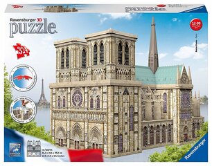 3D Pusle Pariisi katedraal Ravensburger, 12523, 324 osa цена и информация | Пазлы | hansapost.ee